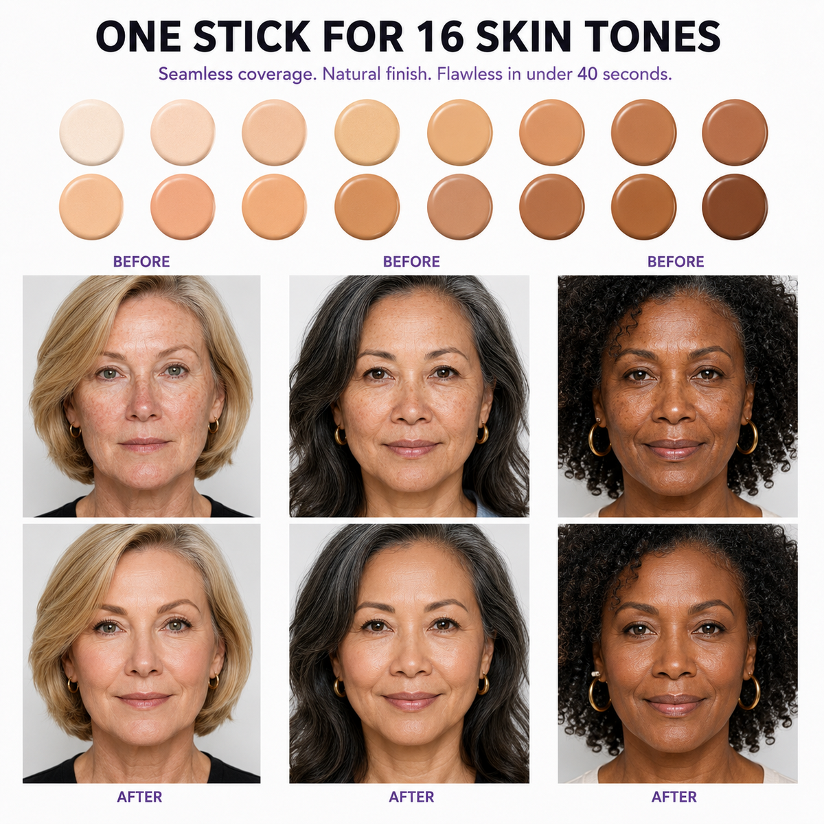 🔥2-in-1 Color Changing Foundation Stick – The stick that makes mature skin glow again