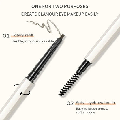 Double-ended ultra-fine non-marking eyebrow pencil